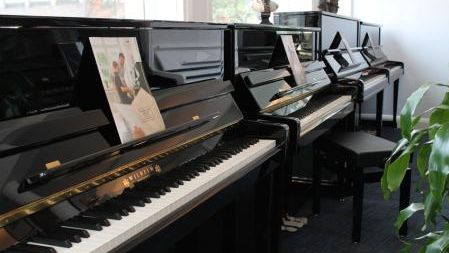 Schimmel piano display