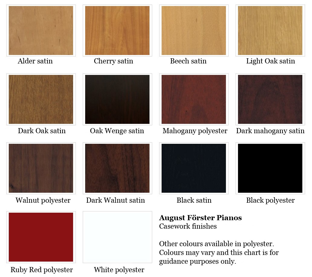 August Förster colour chart