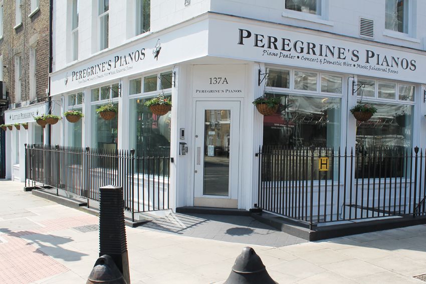 Peregrine's Pianos Shopfront